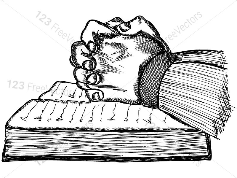 Sketsa: "Tangan Berdoa" - Gambar 2